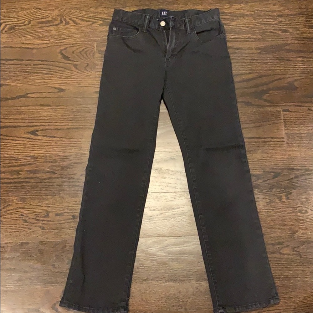GAP black jeans boys 14 adjustable waist